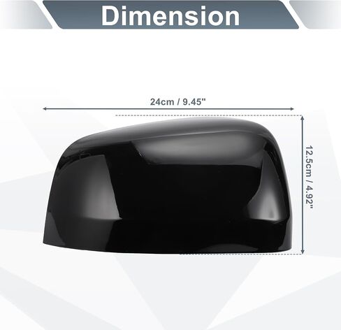 X AutoHaux 1 مجموعة مرايا باب خلفية Care Cover Cover Capt Pretgance Black for Jeep Grand Cherokee 2011-2019 ، لدودج دورانجو 2011-2019 أغطية حارس المرآة in Kuwait