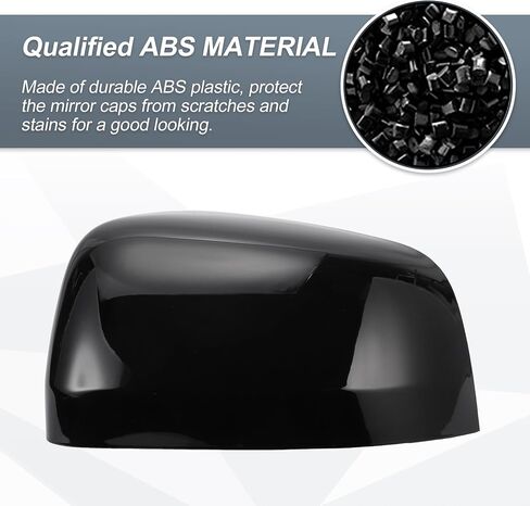 X AutoHaux 1 مجموعة مرايا باب خلفية Care Cover Cover Capt Pretgance Black for Jeep Grand Cherokee 2011-2019 ، لدودج دورانجو 2011-2019 أغطية حارس المرآة in Kuwait