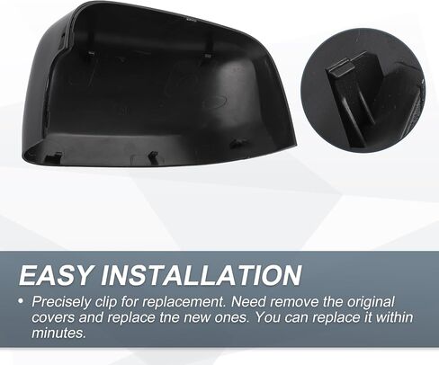 X AutoHaux 1 مجموعة مرايا باب خلفية Care Cover Cover Capt Pretgance Black for Jeep Grand Cherokee 2011-2019 ، لدودج دورانجو 2011-2019 أغطية حارس المرآة in Kuwait
