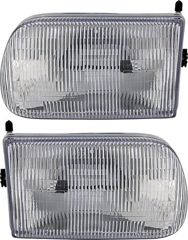ل Mazda B2300 B3000 B4000 1994 1995 1996 1997 المصابيح الأمامية مصابيح مجموعة هالوجين سائق وجانب الركاب in Kuwait