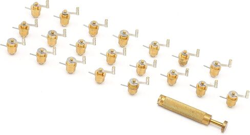 Estink Watch Mainspring Winder Tool Set - 20 Different Sizes, Professional Watch Repairer, Copper Material, Wooden Box in Saudi Arabia