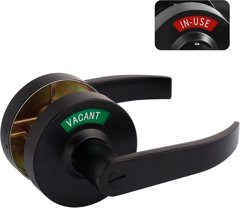 MuteX Extra Large Bathroom Privacy Lever Lock with Large Inuse or Vacant Indicator for Men Women Restroom, ANSI Grade2 Commercial Grade, Perfect for Professional Office Buildings in Kuwait