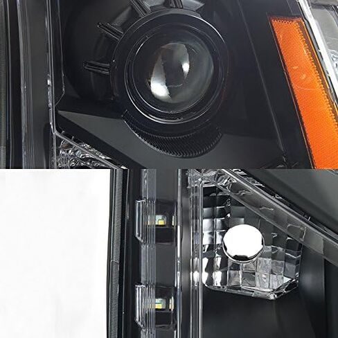 AKKON - For Black 2010 2011 2012 2013 2014 2015 2016 Cadillac SRX Halogen Left+Right Side Headlights Set in Saudi Arabia