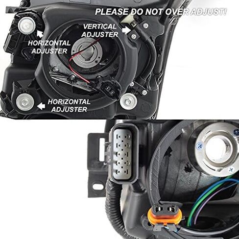 AKKON - For Black 2010 2011 2012 2013 2014 2015 2016 Cadillac SRX Halogen Left+Right Side Headlights Set in Saudi Arabia