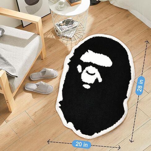 Bape Rug For Hypebeast Room Decor - 28"x20" Camo Blue Hypebeast Rug For Y2k Room Decor - Soft & Fluffy Non Slip Cool Rugs For Cute Bathroom Decor - Living Room, Bedroom & Door Mat A Bathing Ape Carpet in Saudi Arabia