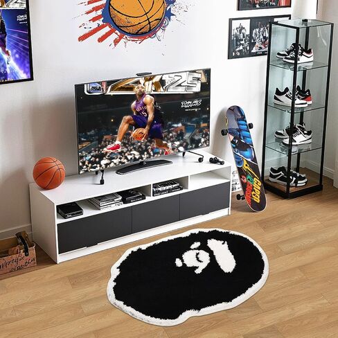 Bape Rug For Hypebeast Room Decor - 28"x20" Camo Blue Hypebeast Rug For Y2k Room Decor - Soft & Fluffy Non Slip Cool Rugs For Cute Bathroom Decor - Living Room, Bedroom & Door Mat A Bathing Ape Carpet in Saudi Arabia