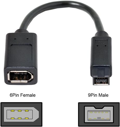 NFHK 1394 6Pin to Firewire 400 IEEE 1394 4 Pin Male iLink Adapter Cord Cable for Camera Camcorder in Saudi Arabia