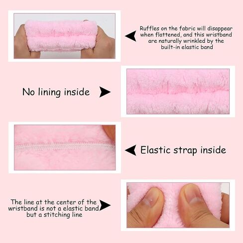 16pcs Skincare Headband Set, Headband Set for Face Washing Spa and Makeup, Including 1 Hairband, Wristband, 3 Hair Claw Clips and 10 Hair Ties, with Box, Gift for Women and Girls, Pink in Saudi Arabia