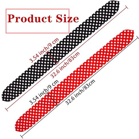 2 قطعة من Polka Dot رئيس Bandana عصابة 50S ملحقات الشعر الأزياء أقواس رأس واسع للنساء والفتيات (الأحمر ، الأسود ، نقاط صغيرة) in Saudi Arabia