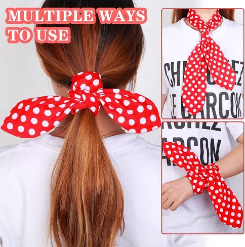 2 قطعة من Polka Dot رئيس Bandana عصابة 50S ملحقات الشعر الأزياء أقواس رأس واسع للنساء والفتيات (الأحمر ، الأسود ، نقاط صغيرة) in Saudi Arabia