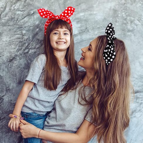 2 قطعة من Polka Dot رئيس Bandana عصابة 50S ملحقات الشعر الأزياء أقواس رأس واسع للنساء والفتيات (الأحمر ، الأسود ، نقاط صغيرة) in Saudi Arabia
