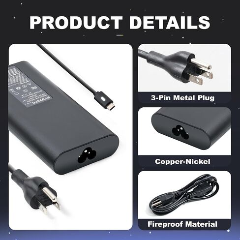65W Dell USB-C Laptop Charger for Dell Latitude 5420 5320 5520 7400 2-in-1 7310 7320 Chromebook 3100 3300 3380 3500 5190 2-in-1 Power Supply Cord in Saudi Arabia