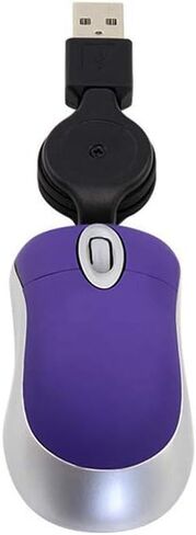 Mini Small Travel Optical Mouse Portable USB Wired Mouse with Retractable USB Cord for PC Laptop Computer Desktop Office Business Home School Kids Girls Boys Women Men Gift(Red) in Kuwait