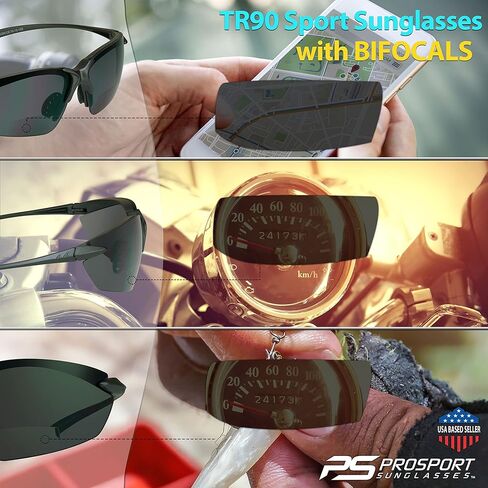 Prosport bifocal suglass قراء SPORT WRAPAROUND خفيفة الوزن للرجال والنساء. in Kuwait