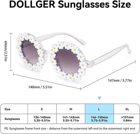 Dollger Daisy Sunglasses for Women Flower Round Fashion Rave Party Disco Fun Festival Retro Sunglasses,White Purple in Saudi Arabia