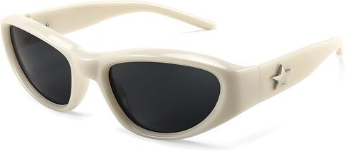 FEISEDY Y2K Wrap Around Fashion Sunglasses for Women Men Trendy Futuristic 2000s Accessories Oval Sunglasses B1088 in Saudi Arabia