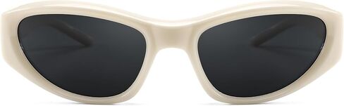 FEISEDY Y2K Wrap Around Fashion Sunglasses for Women Men Trendy Futuristic 2000s Accessories Oval Sunglasses B1088 in Saudi Arabia