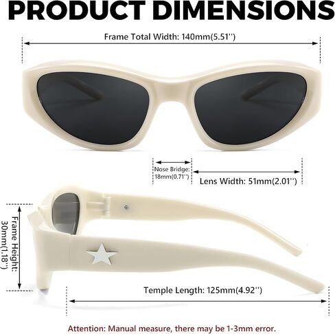 FEISEDY Y2K Wrap Around Fashion Sunglasses for Women Men Trendy Futuristic 2000s Accessories Oval Sunglasses B1088 in Saudi Arabia