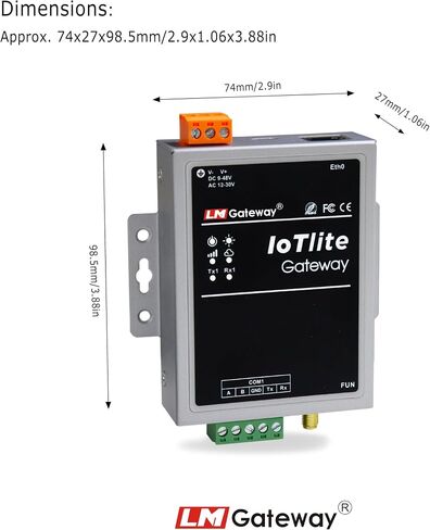 LM Gateway 101 IoT-Lite - Industrial Gateway IoT Data Gateway with RS-485, Ethernet, WiFi, Modbus, BACnet, OPC UA, IEC 104, MQTT Gateway, IOT Gateway in Saudi Arabia