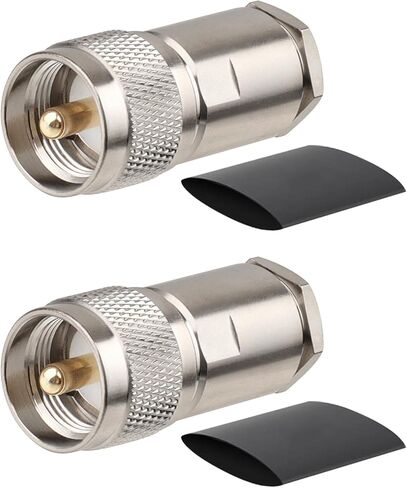 4 Pack PL259 Coax Connectors 50 Ohm PL-259 UHF Male Clamp Connector for LMR400 KMR400 RG8 RG8U RG213 Coaxial Cable in Saudi Arabia
