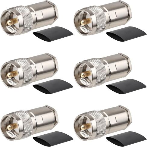 4 Pack PL259 Coax Connectors 50 Ohm PL-259 UHF Male Clamp Connector for LMR400 KMR400 RG8 RG8U RG213 Coaxial Cable in Saudi Arabia