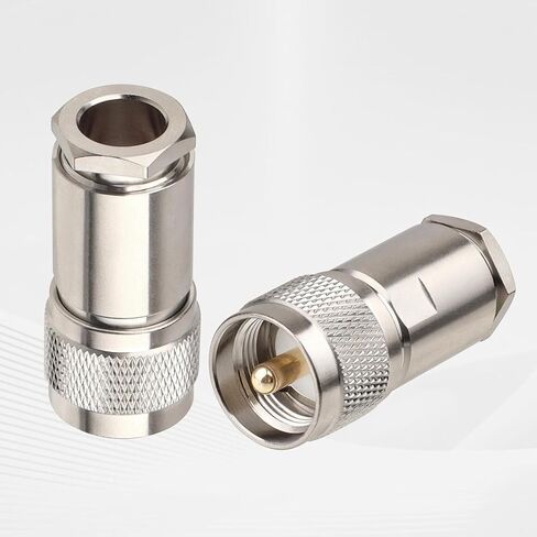 4 Pack PL259 Coax Connectors 50 Ohm PL-259 UHF Male Clamp Connector for LMR400 KMR400 RG8 RG8U RG213 Coaxial Cable in Saudi Arabia