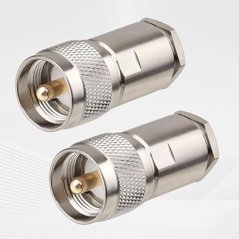 4 Pack PL259 Coax Connectors 50 Ohm PL-259 UHF Male Clamp Connector for LMR400 KMR400 RG8 RG8U RG213 Coaxial Cable in Saudi Arabia
