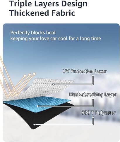 Windshield Sunshade for Tesla Model 3 2017-2025, Foldable Full-Cover Front Window Sunshade with Storage Bag, Accessories for Tesla Model 3 Highland Windshied Sun Shade 2025 in Saudi Arabia