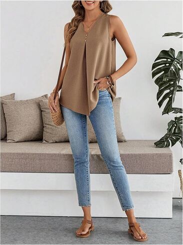 SOLY HUX WIND V NECK TANK TUPL TOPLESS SUP SETRTS DISAL in Kuwait