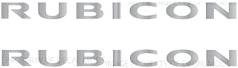 Decal Mods Rubicon Hood Decals Stickers fits Jeep Wrangler Rubicon JK (2007-2018) or TJ (1997-2006) Set of 2 [Metallic Silver] SJ4T6 in Saudi Arabia