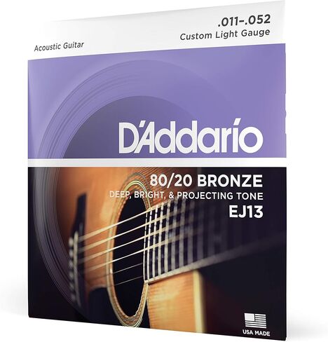 3 Packs of D'Addario EJ10 Bronze Acoustic Guitar Strings, Extra Light, 10-47 in Kuwait