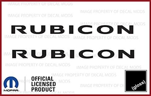 Decal Mods Rubicon Hood Decals Stickers fits Jeep Wrangler Rubicon JK (2007-2018) or TJ (1997-2006) Set of 2 [Metallic Silver] SJ4T6 in Saudi Arabia