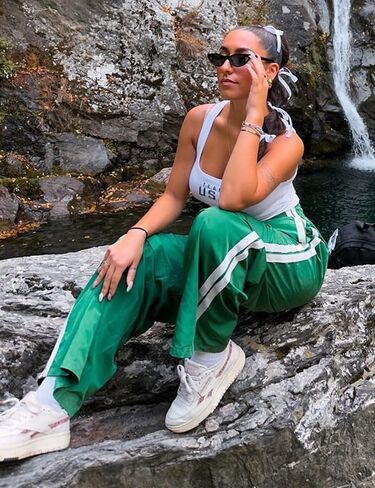 Wyeysyt Womens Wide Leg Pants Baggy Sweatpants Casual Drawstring Elastic Waist Contrast Color Y2K Track Pants in Kuwait