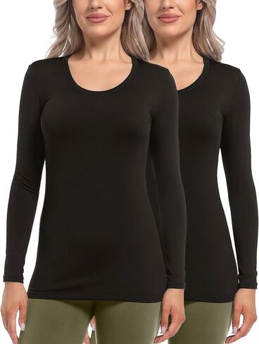 CL convallaria Turtleneck Thermal Underwear Shirts Women Fleece Lined Base Layer Tops Long Sleeve 2 4 Pack in Saudi Arabia
