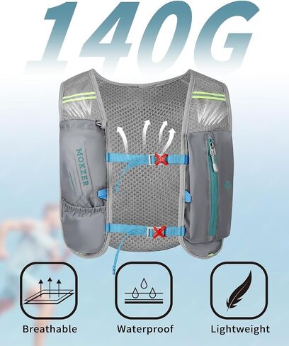 Running Hydration Vest with a 2L Water Bladder, Hydration Pack Lightweight Water Backpack for Running Hiking Cycling Biking Camping Marathon Trail for Men Women in Saudi Arabia