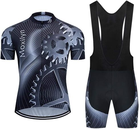 MOXILYN Cycling Jerseys for Men Cyling Gear Set Bike Clothing Kit Short Sleeves MTB Bicycle Shirts and Cycling Bibs in Saudi Arabia