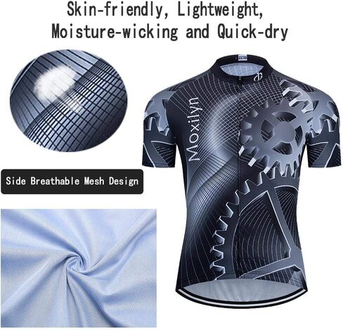 MOXILYN Cycling Jerseys for Men Cyling Gear Set Bike Clothing Kit Short Sleeves MTB Bicycle Shirts and Cycling Bibs in Saudi Arabia