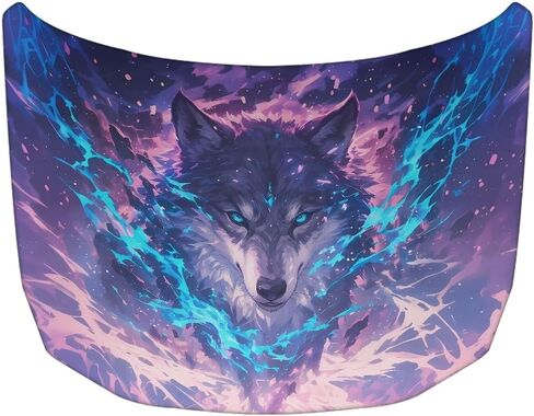 Halloween Design Car Hood Cover Protector 59×39 Inch Stretchable Auto Hood Wraps Waterproof Automotive Exterior Accessories for Most SUV Sedans Trucks in Kuwait
