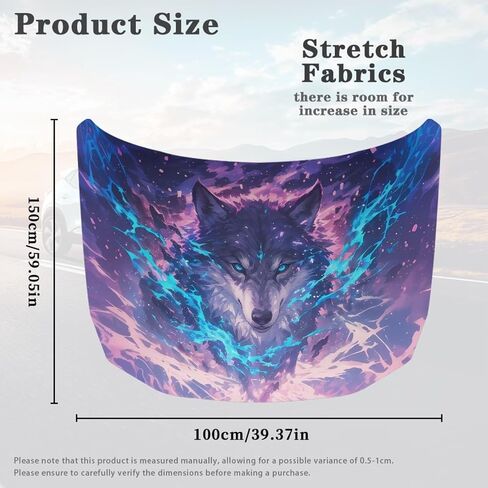 Halloween Design Car Hood Cover Protector 59×39 Inch Stretchable Auto Hood Wraps Waterproof Automotive Exterior Accessories for Most SUV Sedans Trucks in Kuwait