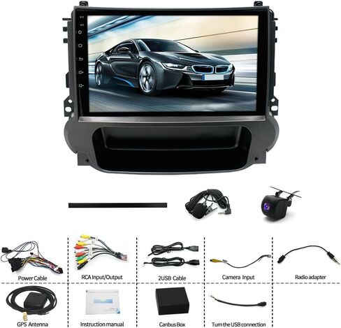 9 inch Car Stereo Radio for Chevrolet Chevy Malibu 2011 2012 2013 2014 2015, Andorid 13 Touchscreen Car Radio with Carplay & Android Auto, Support GPS Bluetooth SWC Backup Camera Radio (2G+32G) in Saudi Arabia