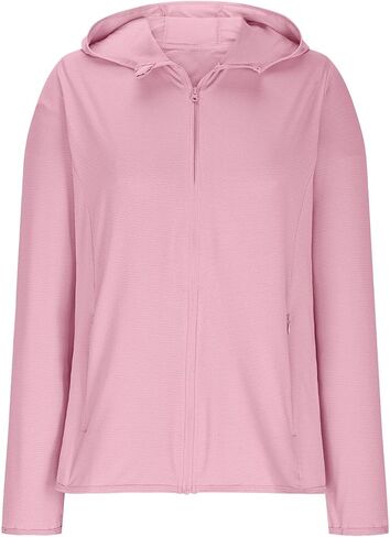 Sun Protection Jacket for Women UPF 50+ Lightweight Long Sleeve Summer Hoodie Athletic Hiking UV Shirts with Pockets in Saudi Arabia