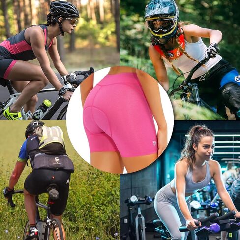 Undurable shor with Wrong Size, Padded Bike Shorts Women Cycling Underwear Bicycle Biking Biker Short with 4D Padding Shock Absorbing Super Lightweight Breathable, Dark XL in Kuwait