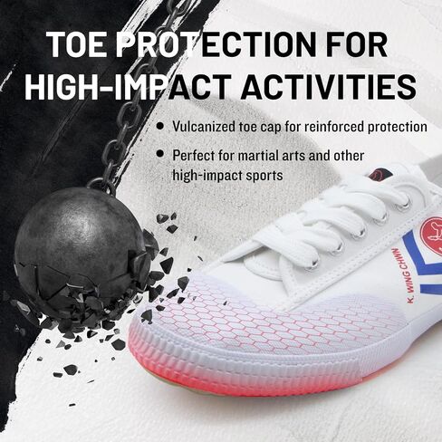 Martial Arts Shoes | Lightweight Breathable Sneakers with Non-Slip Rubber Sole, Toe Protection, Herbal Infused Insole for Men/Women - Kung Fu, Taekwondo, Karate Training & Daily Wear in Saudi Arabia