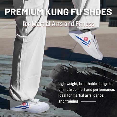 Martial Arts Shoes | Lightweight Breathable Sneakers with Non-Slip Rubber Sole, Toe Protection, Herbal Infused Insole for Men/Women - Kung Fu, Taekwondo, Karate Training & Daily Wear in Saudi Arabia