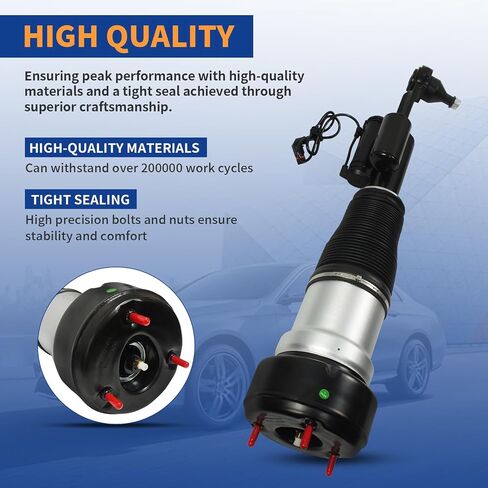 Front Left Air Suspension Strut Spring Shock Absorber Compatible for 4Matic 2005-2012 Mercedes Benz S-Class W221 4WD S350 S450 S550 Cl550 2213200438 (Front Left) in Kuwait