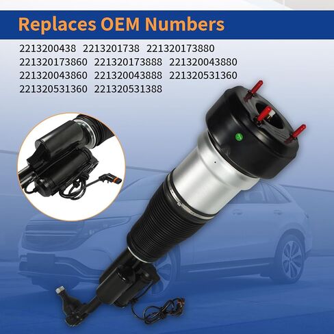 Front Left Air Suspension Strut Spring Shock Absorber Compatible for 4Matic 2005-2012 Mercedes Benz S-Class W221 4WD S350 S450 S550 Cl550 2213200438 (Front Left) in Kuwait