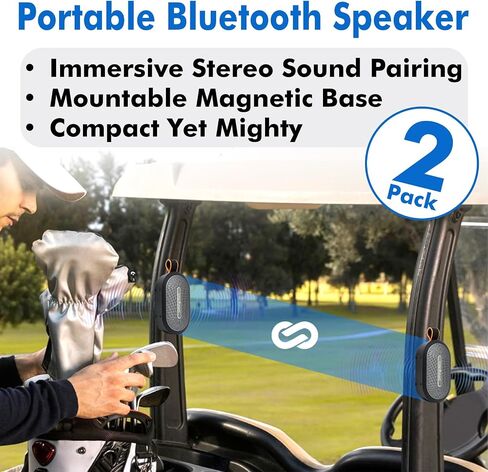 Magnetic Bluetooth Speaker with HD Sound, Portable Wireless, IP66 Waterproof, 18H Playtime, TWS Pairing, BT5.3 – Perfect for Home, Golfing, Jobsite, and Outdoors in Saudi Arabia