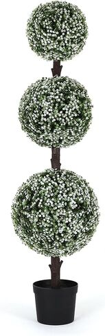 4 'Boxwood Ball Tree - نبات مصطنع في الهواء الطلق ، وأشعة فوق البنفسجية ومقاومة للماء ، يعزز الفناء أو ديكور الشرفة in Kuwait