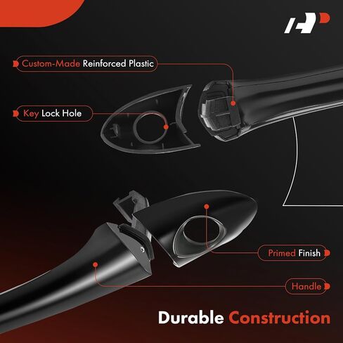 A-Premium Front Driver Side Door Door Hounder مع ثقب المفتاح متوافق مع Hyundai Sonata 2011 2012 2013 2014 ، Preped Black ، استبدل# 826523S000 in Saudi Arabia
