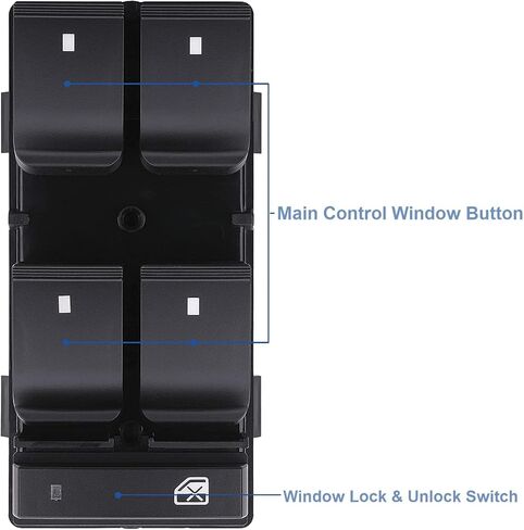 Master Window Switch Control Button Front Left Driver Side Compatible with GMC Acadia 2007-2016 Replace OEM 20945224 901-990 in Saudi Arabia